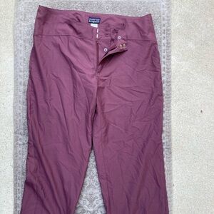 Women's Patagonia Pants Purple Merlot Solid 10 Active Pockets Comfort Rock Guide